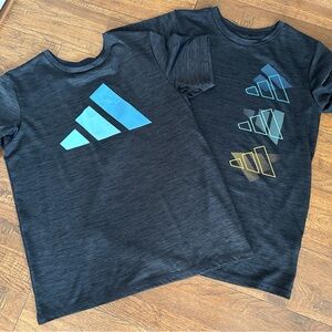 Adidas Kids' Black and Blue Graphic T-Shirts